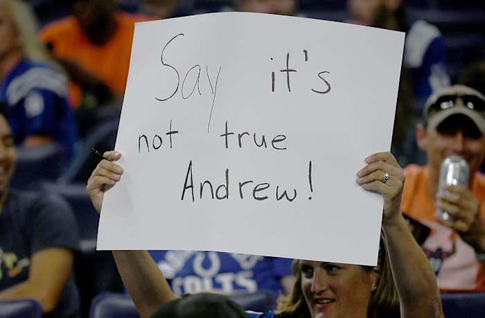 Luck's retirement caught the home fans off-guard.